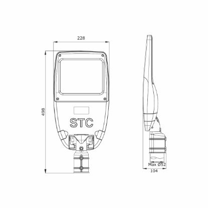 تصویر  چراغ خياباني 20 وات مهتابي SMD-مدل شهاب